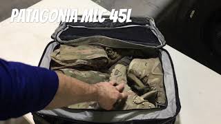 Patagonia MLC 45 Liter Black Hole The ideal military carryon [upl. by Annet]