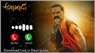 Bham Akhanda Title BGM Ringtone  Akhanda Ringtones Download [upl. by Aiuqal]