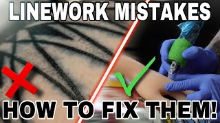 Beginner Tattoo Artist Mistakes  Line Work  How To Fix It [upl. by Theobald185]