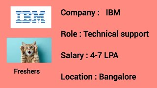 IBM Hiring Freshers  47 LPA  Bangalore Job  Office Job careergrowth jobopportunities ibm [upl. by Anilrahc]