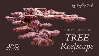 Reef Hardscape 7  Aquaforest Tree Reefscape Using JA Glue  Step By Step Reef Aquascaping [upl. by Fital]