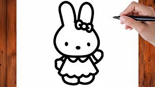 HOW TO DRAW CATHY BUNNY SANRIO STEP BY STEP [upl. by Abbottson]