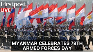 Myanmar Military Parade LIVE Myanmar’s Military Marks Armed Forces Day Amid Continued Violence [upl. by Terhune172]