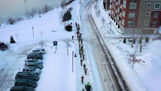 Polar Roll 2020 Roll Out Race Start  Downtown Marquette MI [upl. by Larentia930]