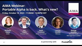 AIMA Webinar Portable Alpha is back Whats new [upl. by Tracy]