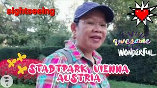 tourist destinationsgarden park Stadtpark in Vienna Austria [upl. by Alikam837]