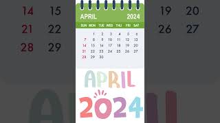 april calendar 2024 printable 📅 Calendar 365 📅 [upl. by Rubio455]