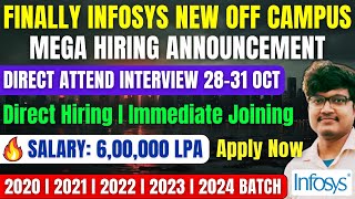 Infosys Multiple Job Hiring  Direct Interview  Immediate Joining  No Shortlisting 20242019 Batch [upl. by Ecinna]