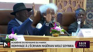 Académie du Royaume du Maroc hommage à l´écrivain nigérien Wole Soyinka [upl. by Neelear]