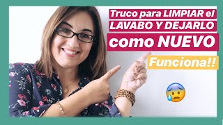 CÓMO LIMPIAR EL LAVABO y dejarlo COMO NUEVO FUNCIONA✅ [upl. by Erida]