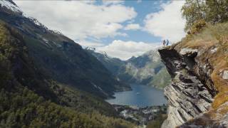 Fjord Norwegen von oben [upl. by Ahsiliw]