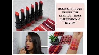 Bourjouis Rouge Velvet The Lipstick  First Impression amp Review [upl. by Eyahc]