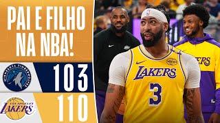 LEBRON E BRONNY jogam juntos pela 1ª vez na NBA e LAKERS vence com show de AD I MELHORES MOMENTOS [upl. by Itram956]