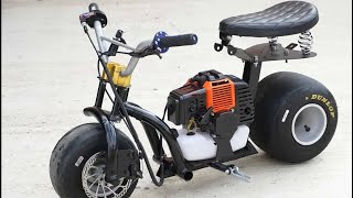 Building a 50cc Mini Motorcycle with Go Kart Tires for Beginners [upl. by Circosta]