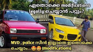 Legal Modifications that we can do in Kerala  mvd seen ഇല്ലാതെ ചെയ്യാൻ പറ്റുന്ന modifications 🤩🤩💥💥 [upl. by Rosenblatt]