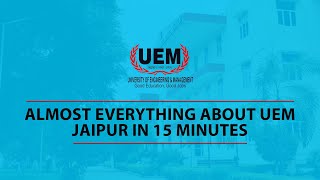 Almost everything about UEM JAIPUR in 15 minutes  Prof Dr Biswajoy Chatterjee [upl. by Elicul447]