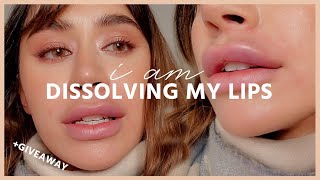 DISSOLVING MY LIP FILLERS AFTER 5 YEARS [upl. by Lenad]