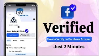 How to Verify Facebook Account 2024  Blue Badge fb Profile or Page [upl. by Auhsot799]