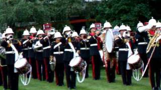 Royal Marines at Gerrards Cross June 2008  6 Prelude and Sunset Britannic Saluteavi [upl. by Ariat944]