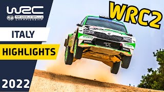 WRC Rally Highlights  WRC Rally Italia Sardegna 2022  WRC2 Saturday [upl. by Tarryn]