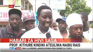 Nakuru residents weigh in on Kithure Kindikis DP nomination [upl. by Nylassej]