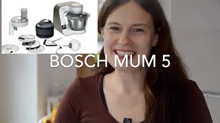 Bosch MUM 5 Küchenmaschine Vorstellung des Gerätes und Zubehör  Vergleich zur Bosch MUM 4 [upl. by Ordnas]