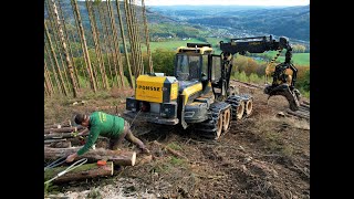 🌲4KErgoOnboard • Ponsse Ergo amp Herzog Winch work • Harvester on Winch • LoggingExtrem • GoPro11🌲 [upl. by Sreip320]