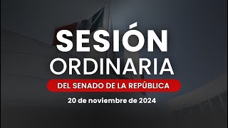 🔴Sesión Ordinaria del Senado de la República 20112024 [upl. by Lambertson]