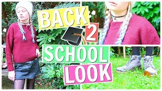 BACK TO SCHOOL LOOK 🎒 OUTFIT HAIR amp MAKEUP ❤ Mias Life ❤ [upl. by Nuawaj]