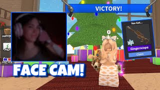 PLAYING THE MM2 CHRISTMAS EVENT W FACE CAM [upl. by Marie-Ann]