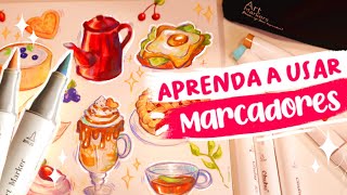 COMO PINTAR COM MARCADORES [upl. by Aniryt991]