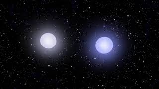 White dwarf stars orbiting and merging animation [upl. by Hanala72]