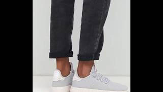 Adidas Originals Pharrell Williams Tennis Hu Sneakers In Gray [upl. by Trinl486]