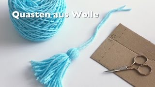 DIY Quasten aus Wolle herstellen ganz einfach [upl. by Drusie]