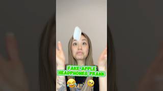 FAKE APPLE HEADPHONES PRANK shorts iribabyworld prank [upl. by Philip]