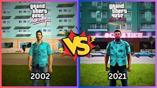 GTA Vice City Original vs Definitive Edition  Detailed Comparison [upl. by Tcideneb]