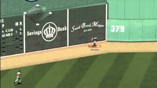 MLB 2K 11 A BUNT TRIPLE OFF THE WALL [upl. by Noswad981]