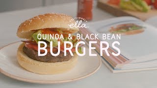 Quinoa amp Black Bean Burgers  Deliciously Ella  Vegan [upl. by Ajile]