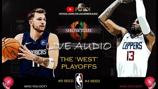 NBA MAVERICKS  CLIPPERS  THE WEST PLAYOFFS BASKETBALL HOOPS LIVE AUDIO [upl. by Schulman660]