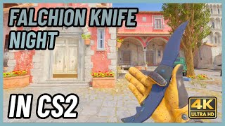 ★ CS2 Falchion Knife Night  CS2 Knife InGame Showcase 4K [upl. by Darrej]