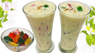 Special Custard Falooda Sarbath  Falooda Drink  Jelly Drink with Homemade Different Flavour Jelly [upl. by Glynnis380]