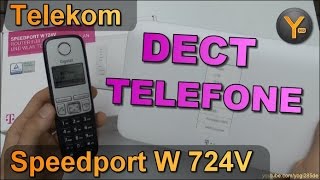 Telekom Speedport W724V Einrichtung von DECT SchnurlosTelefonen zB Gigaset [upl. by Trescott]