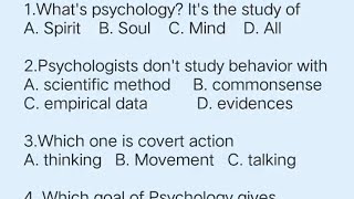 Freshman psychology chapter 1 questions [upl. by Ayotel]