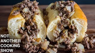 how to make a REAL PHILLY CHEESESTEAK at home [upl. by Crispas877]