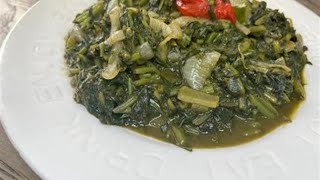 Matembele Recette Congolaise Matembele Feuilles de Patate DouceYam leaves [upl. by Yeldah]