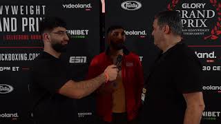 Glory heavyweight GrandPrix interview Bahram Rajabzadeh quotWinnaar van toernooi is geen kampioenquot [upl. by Harsho]