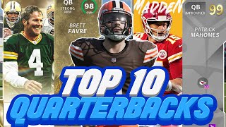 TOP 10 QBS UPDATED INSIDE MADDEN 21 ULTIMATE TEAM [upl. by Issor611]