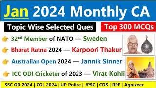 Jan 2024 Monthly Current affairs  January Monthly Current affairs 2024  Current affairs 2024 [upl. by Anitteb]