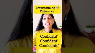 Confident Confidant or Confidante Tough English Learn Easilyquot ToughEasy English ytshorts yt [upl. by Eilujna448]