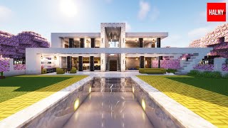 Modern mansion  Minecraft 120 tutorial [upl. by Pulling442]